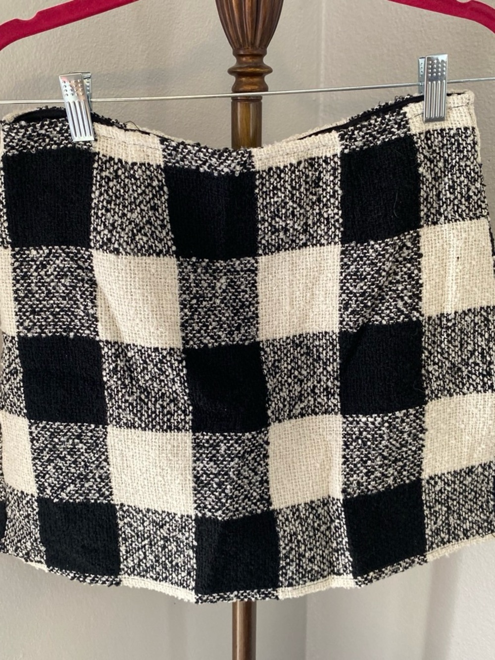 Forever 21 Black and White Check Plaid Mini Skirt